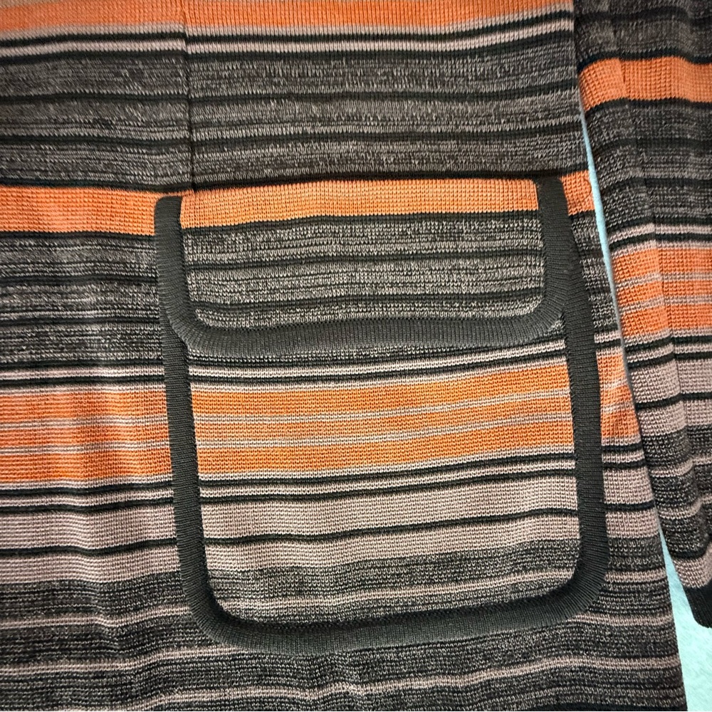 EUC Misook Striped Knit Jacket / Cardigan Size Large - Picture 7 of 8